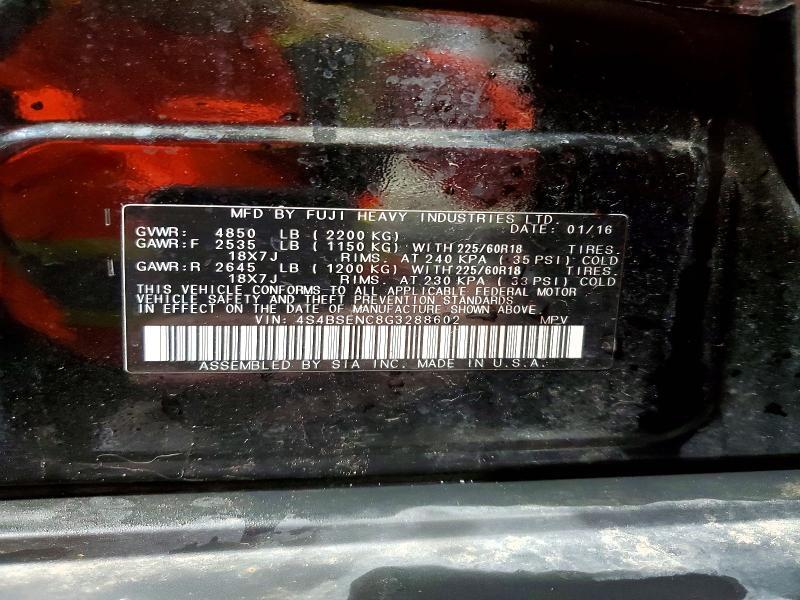 2016 SUBARU OUTBACK 3.6R LIMITED — Фото 13 из 13