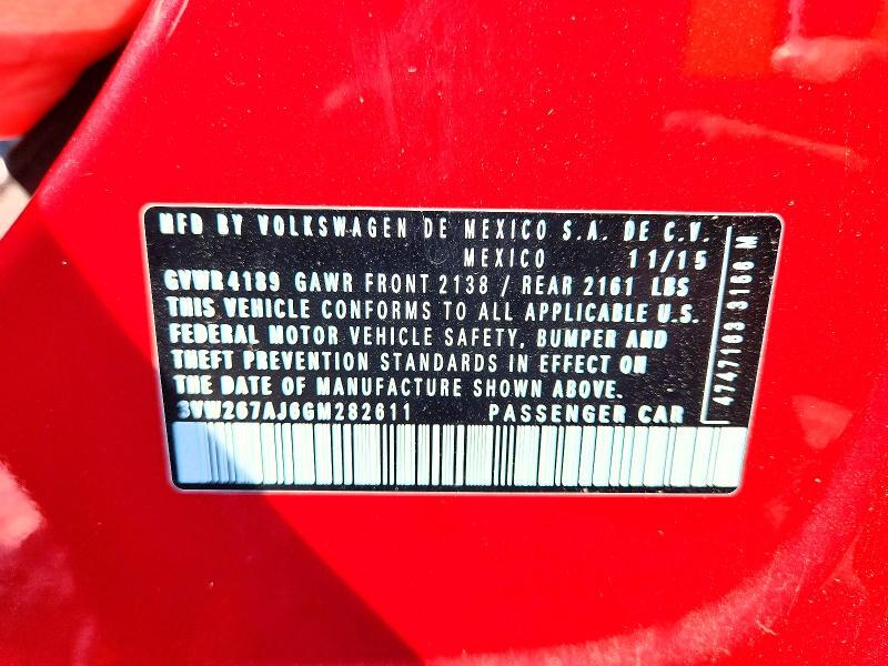 3VW267AJ6GM282611 2016 VOLKSWAGEN JETTA photo no. 12