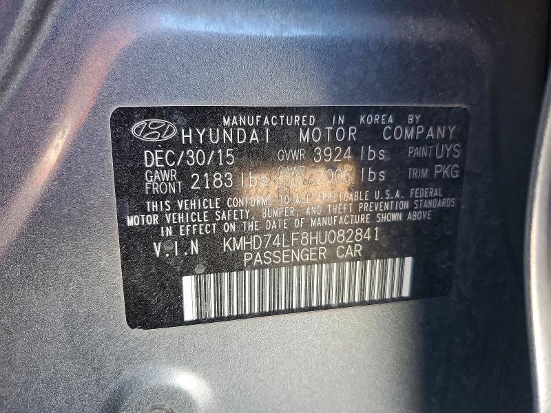 2017 HYUNDAI ELANTRA SE — Фото 12 из 12