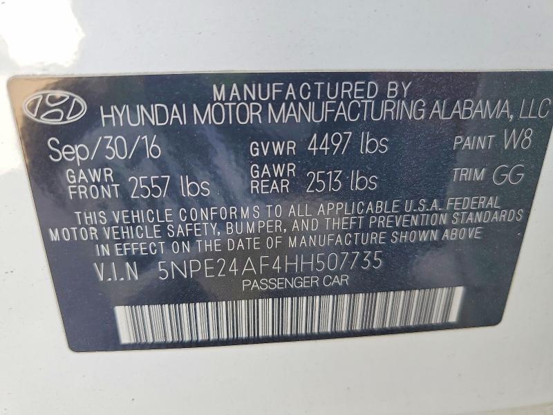 2017 HYUNDAI SONATA SE — Фото 12 из 12