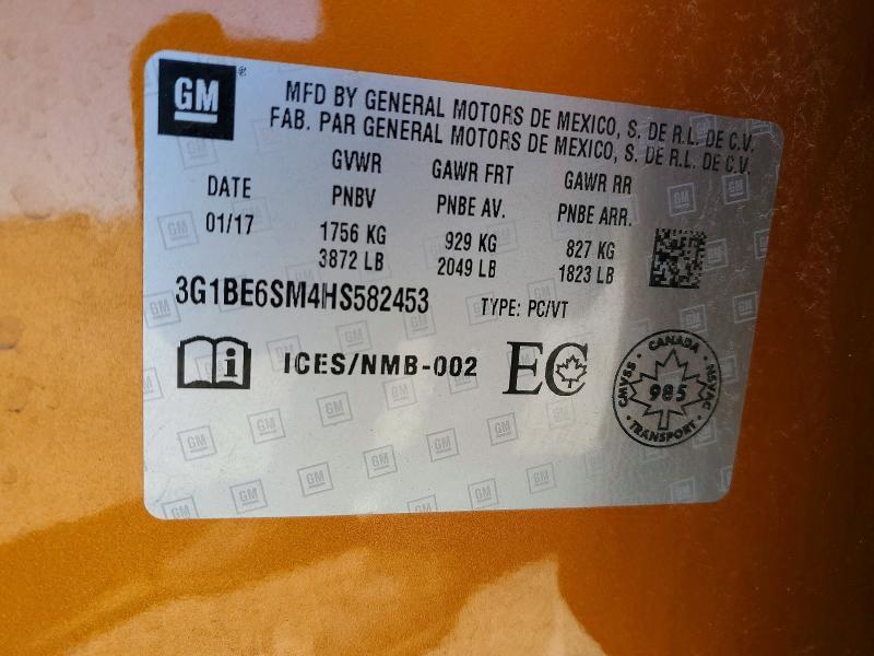 3G1BE6SM4HS582453 2017 CHEVROLET CRUZE photo no. 12