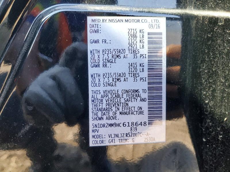 2017 NISSAN PATHFINDER PLATINUM — Фото 13 из 13