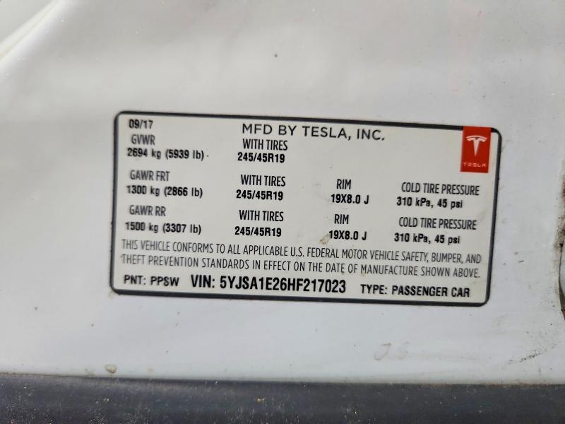 2017 TESLA MODEL S — Фото 12 из 12