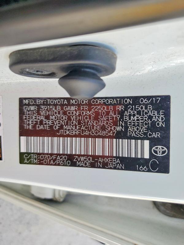 2017 TOYOTA PRIUS TWO — Фото 12 из 12