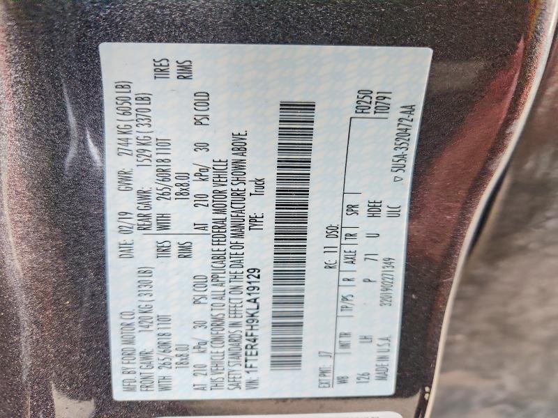 1FTER4FH9KLA19129 2019 FORD RANGER photo no. 12