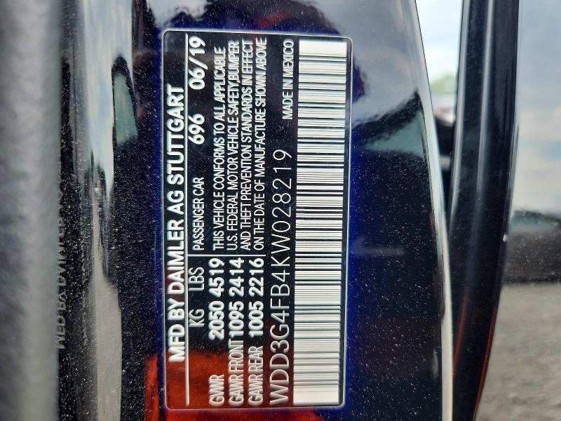WDD3G4FB4KW028219 2019 MERCEDES-BENZ A photo no. 12