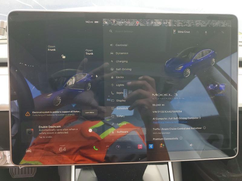 5YJ3E1EA4LF599254 2020 TESLA MODEL 3 photo no. 9