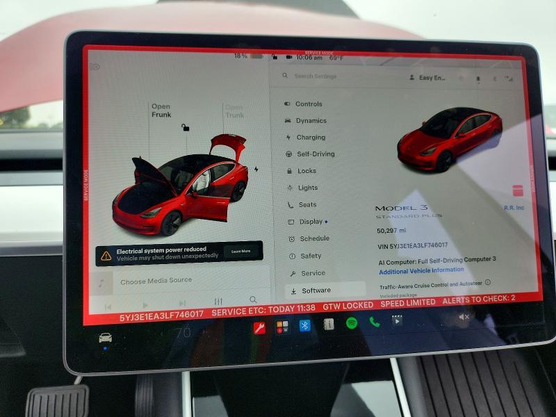 5YJ3E1EA3LF746017 2020 TESLA MODEL 3 photo no. 9