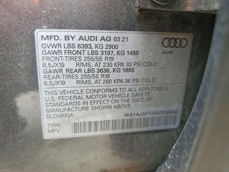 2021 AUDI Q7 PREMIUM — Фото 13 из 13