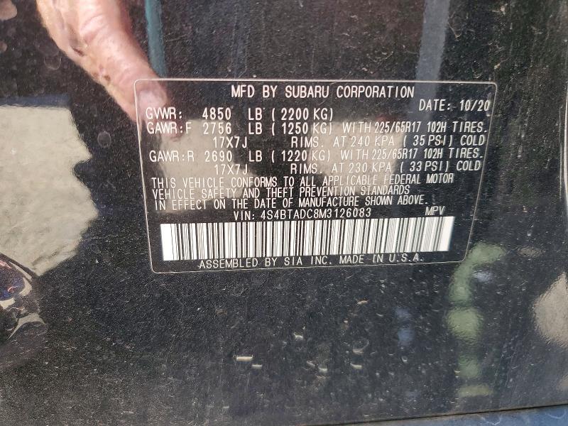 4S4BTADC8M3126083 2021 SUBARU OUTBACK photo no. 12