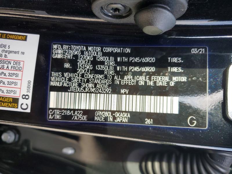 2021 TOYOTA 4RUNNER LIMITED — Фото 13 из 13