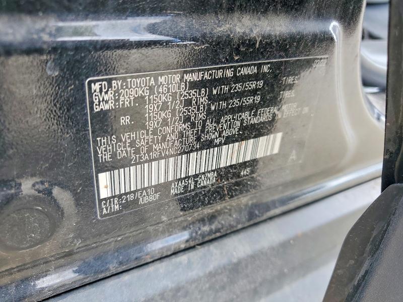 2022 TOYOTA RAV4 XLE PREMIUM — Фото 14 из 14