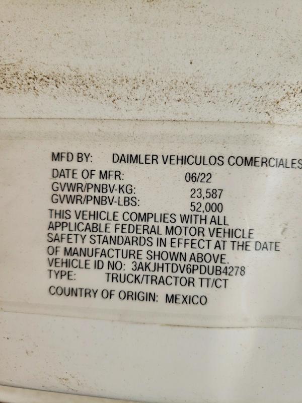 3AKJHTDV6PDUB4278 2023 FREIGHTLINER CASCADIA 116 photo no. 12