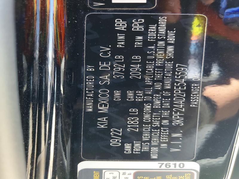 3KPF24AD2PE545597 2023 KIA FORTE photo no. 12
