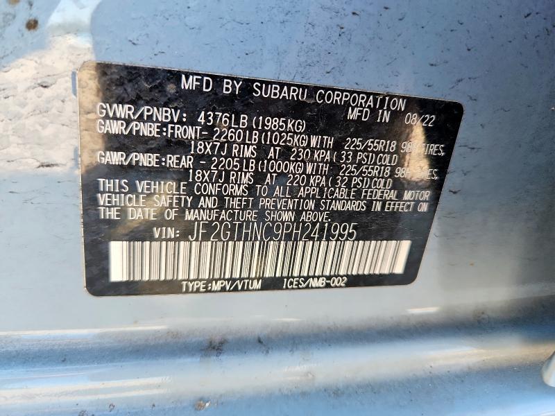 JF2GTHNC9PH241995 2023 SUBARU CROSSTREK photo no. 12