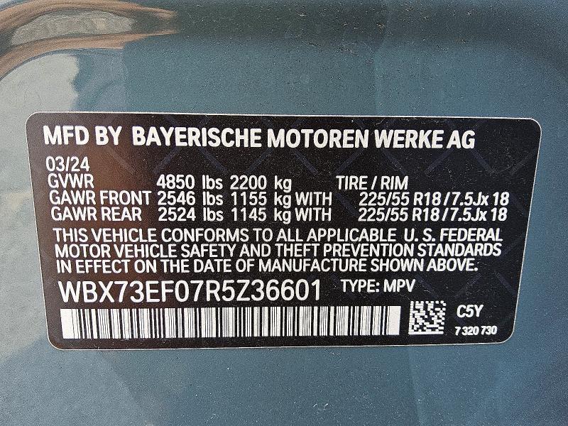 WBX73EF07R5Z36601 2024 BMW X1 photo no. 12