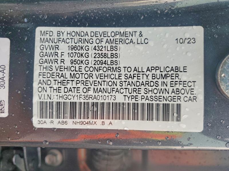 2024 HONDA ACCORD 4D LX — Фото 12 из 12