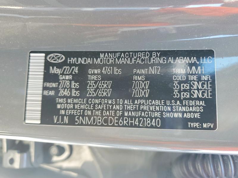 2024 HYUNDAI TUCSON SEL — Фото 13 из 13