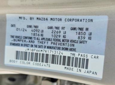 2024 MAZDA 3 SELECT SPORT — Фото 12 из 12