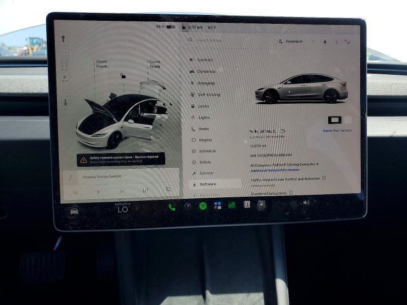 5YJ3E1EA7SF880494 2025 TESLA MODEL 3 photo no. 9
