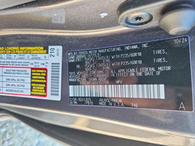 2025 TOYOTA SIENNA PLATINUM 7-PASSENGER — Фото 14 из 14
