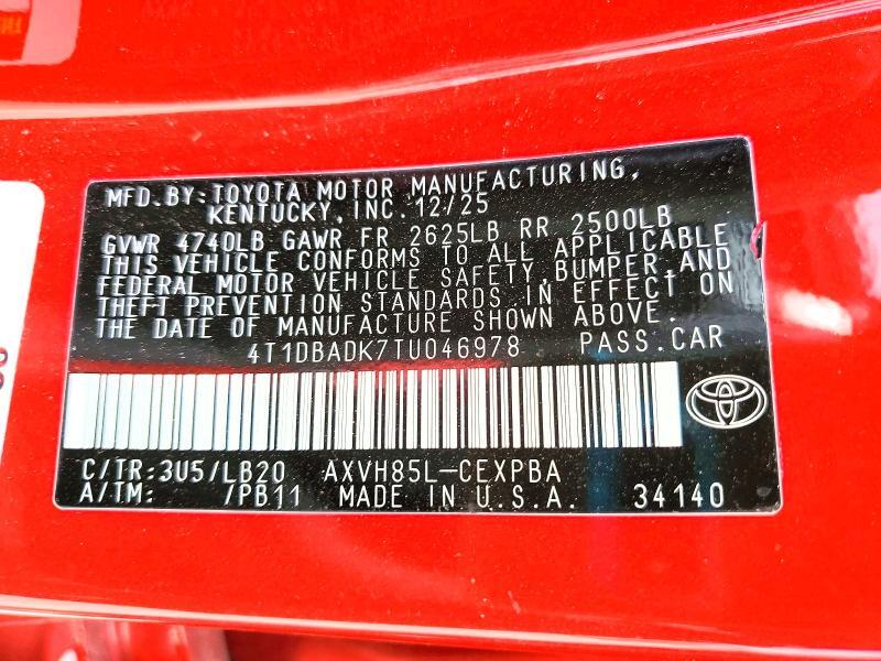 2026 TOYOTA CAMRY XSE — Фото 12 из 12