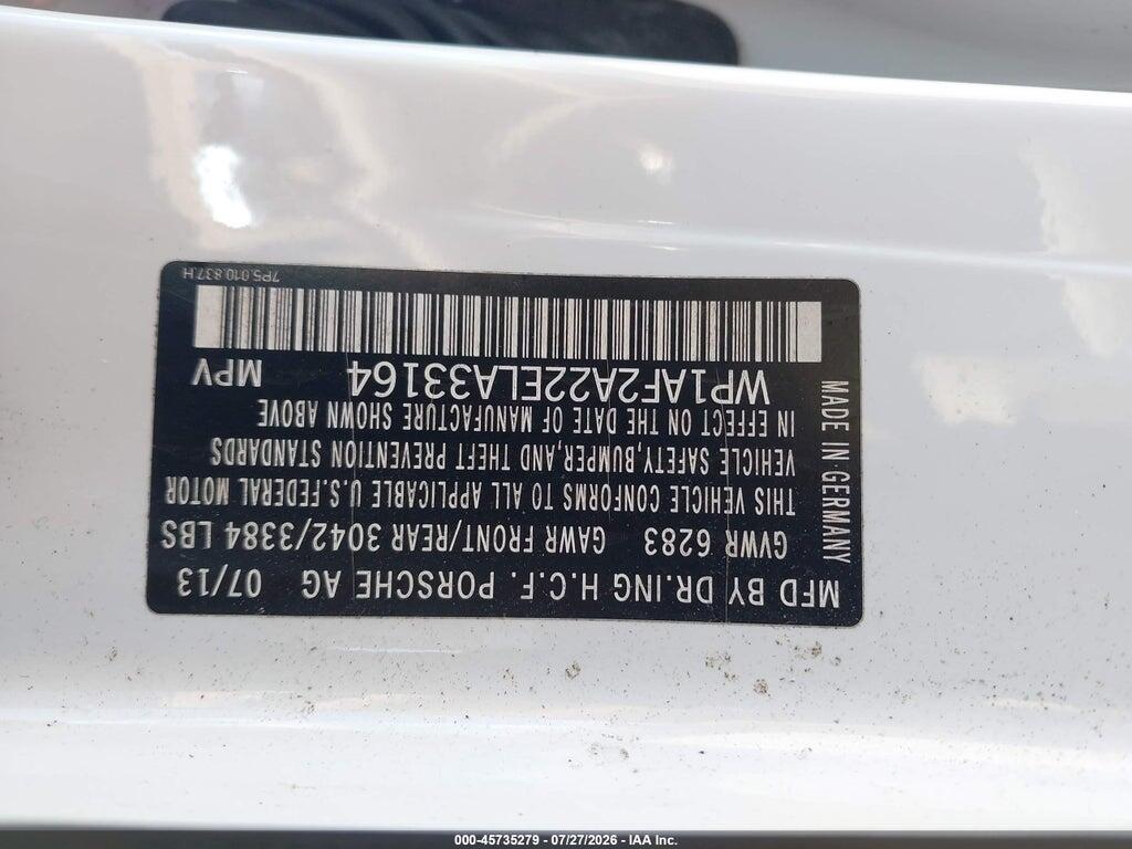 WP1AF2A22ELA33164 2014 PORSCHE CAYENNE photo no. 9