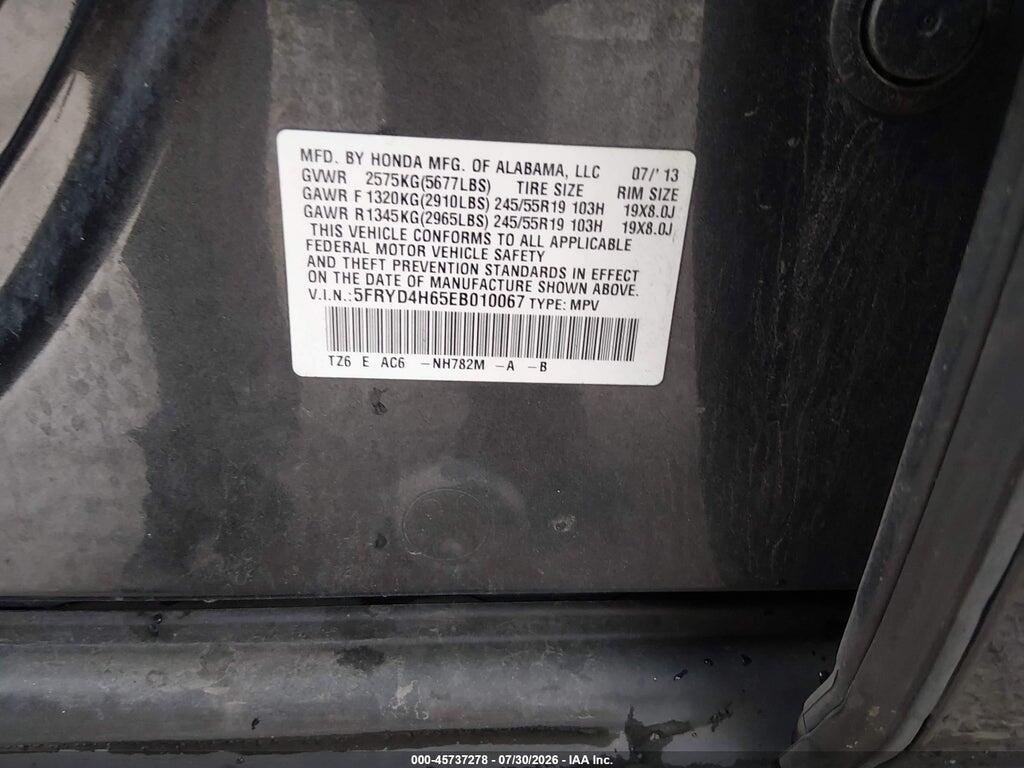 5FRYD4H65EB010067 2014 ACURA MDX photo no. 9