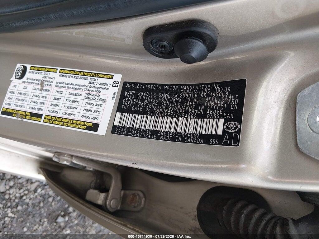 2T1BU4EE1AC254882 2010 TOYOTA COROLLA photo no. 9