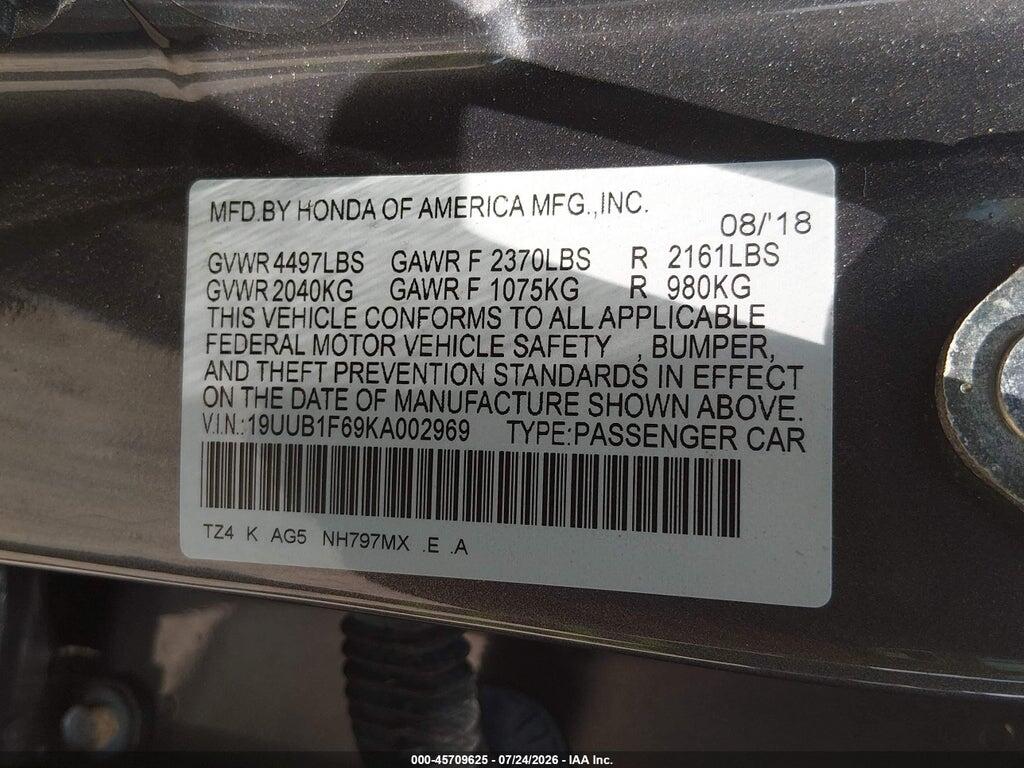 19UUB1F69KA002969 2019 ACURA TLX photo no. 9