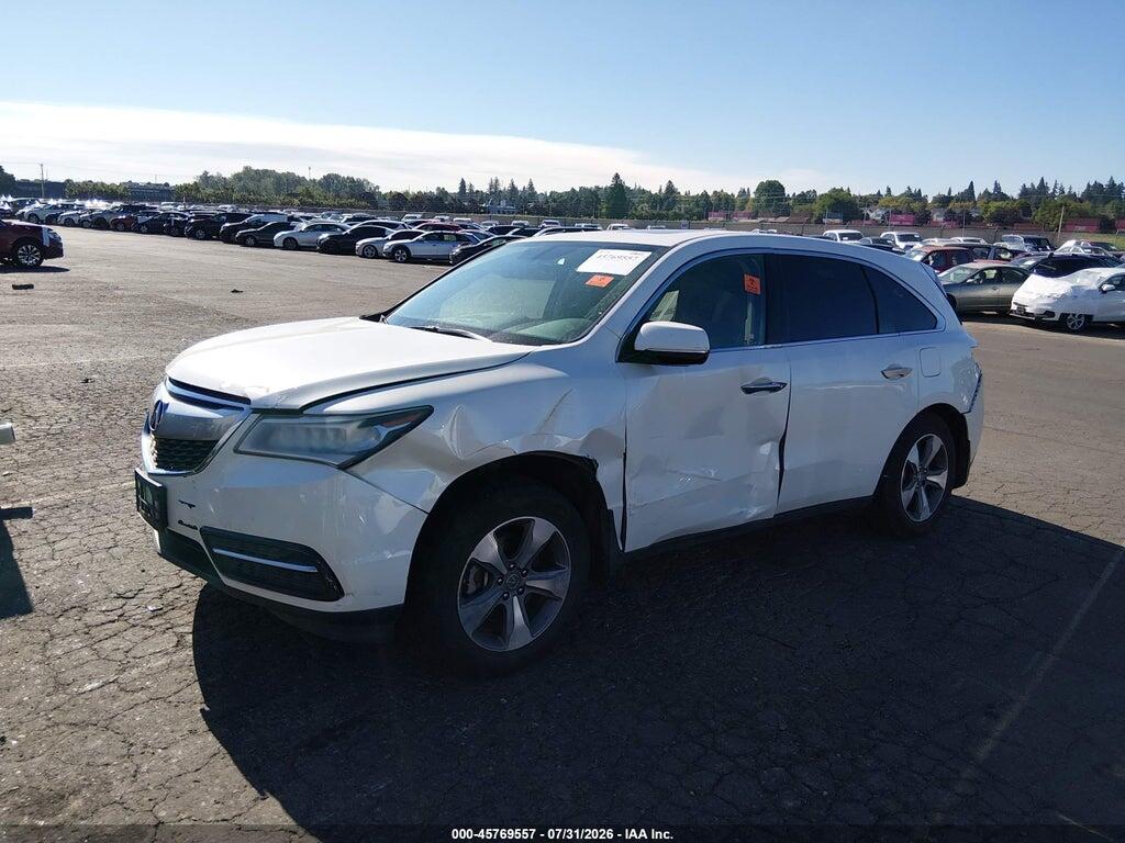 5FRYD4H23GB014294 2016 ACURA MDX photo no. 2