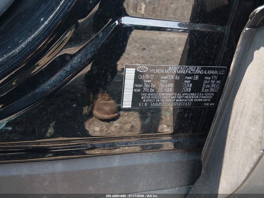 5NMS2DAJ0PH517651 2023 HYUNDAI SANTA FE photo no. 9