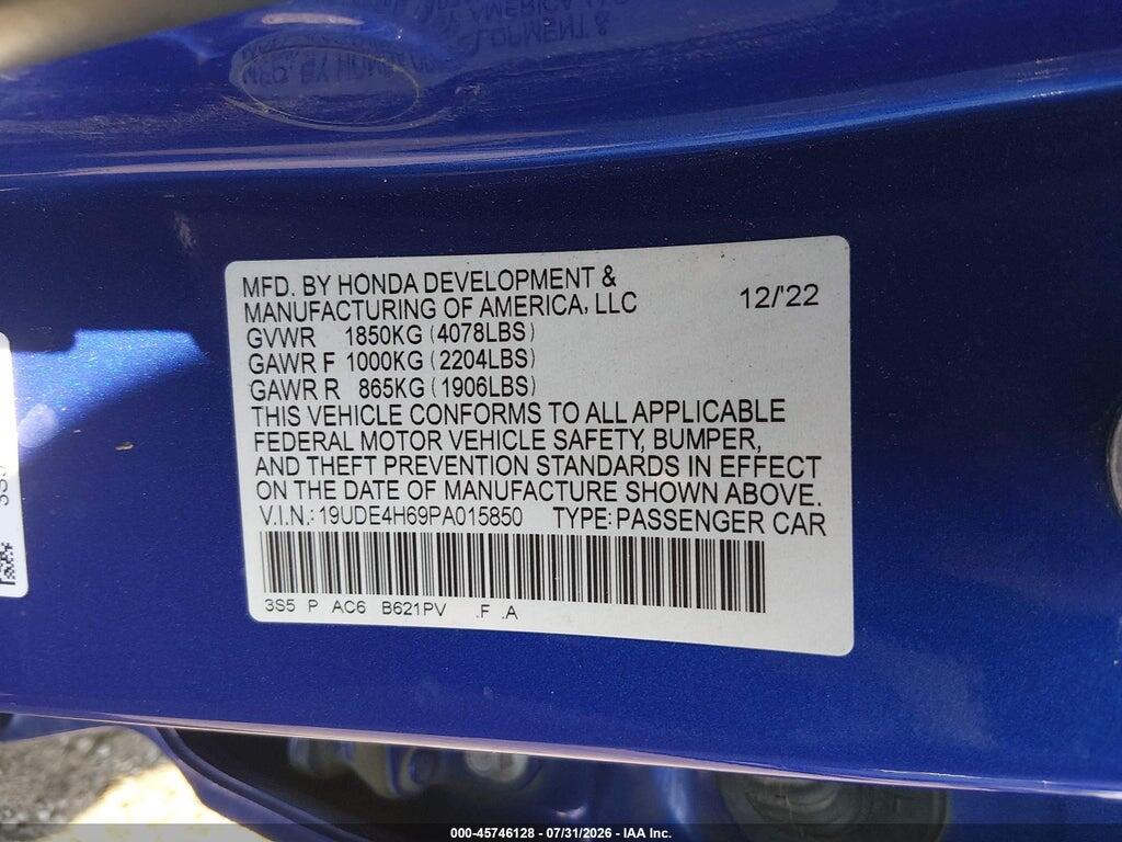 19UDE4H69PA015850 2023 ACURA INTEGRA photo no. 9