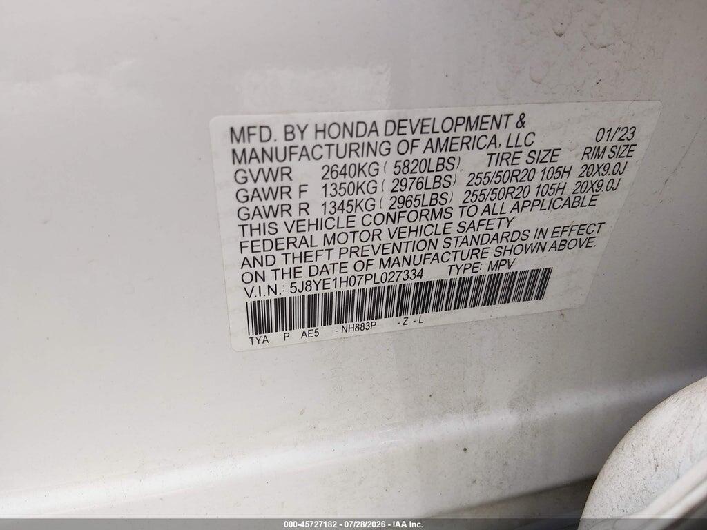 5J8YE1H07PL027334 2023 ACURA MDX photo no. 9