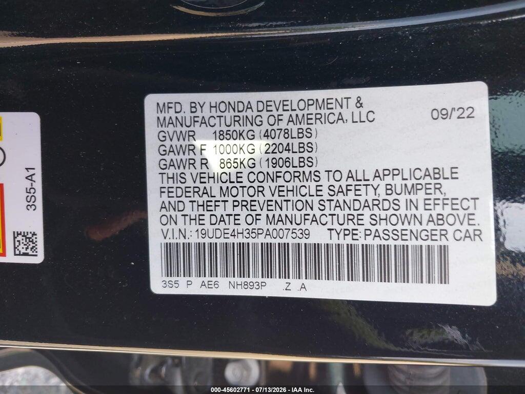 19UDE4H35PA007539 2023 ACURA INTEGRA photo no. 9