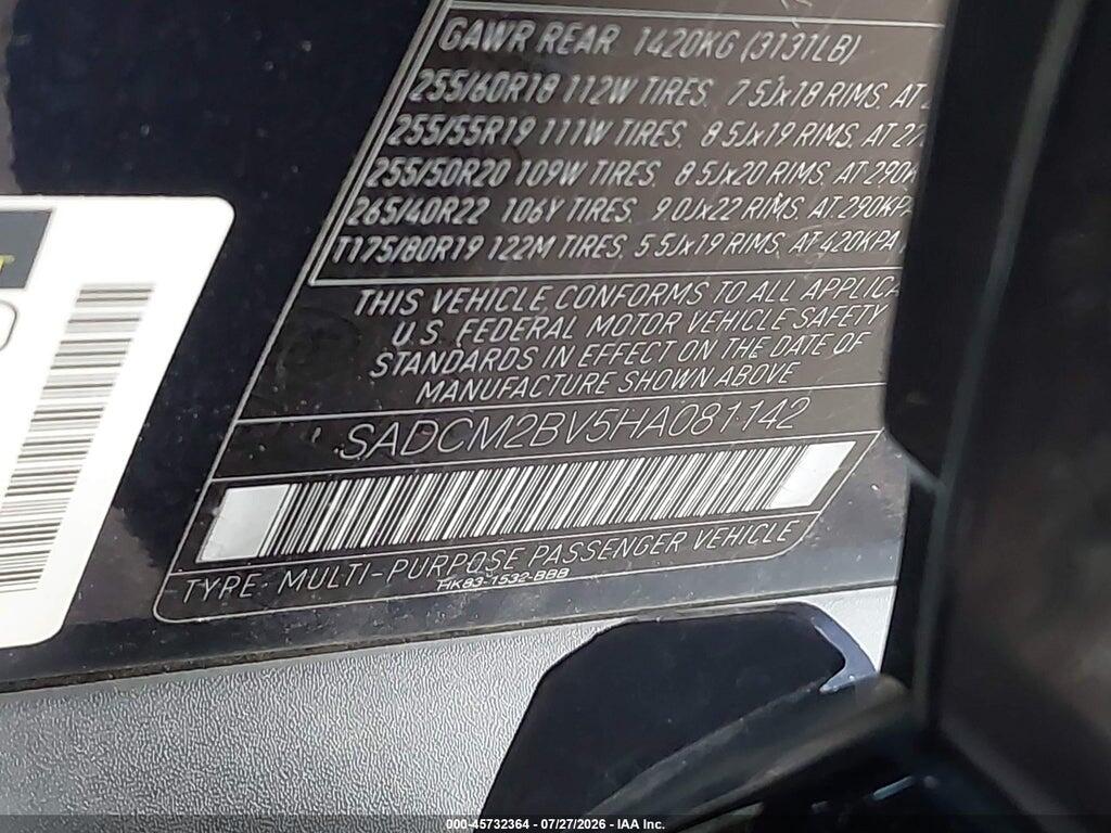 SADCM2BV5HA081142 2017 JAGUAR F-PACE photo no. 9