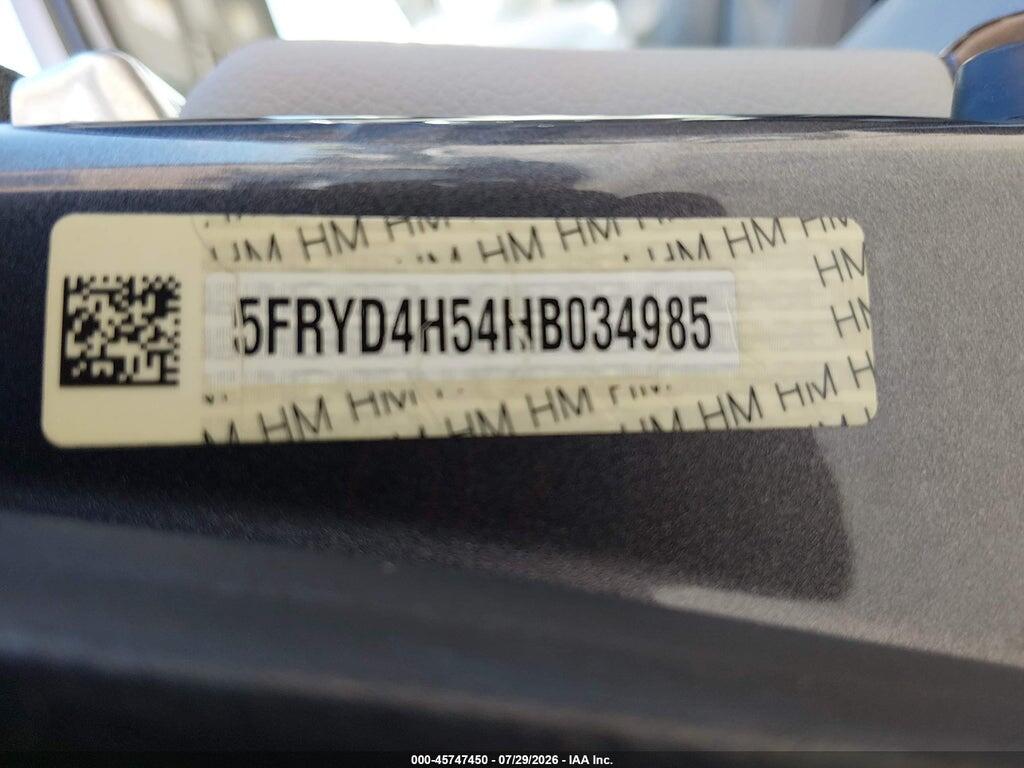 5FRYD4H54HB034985 2017 ACURA MDX photo no. 9