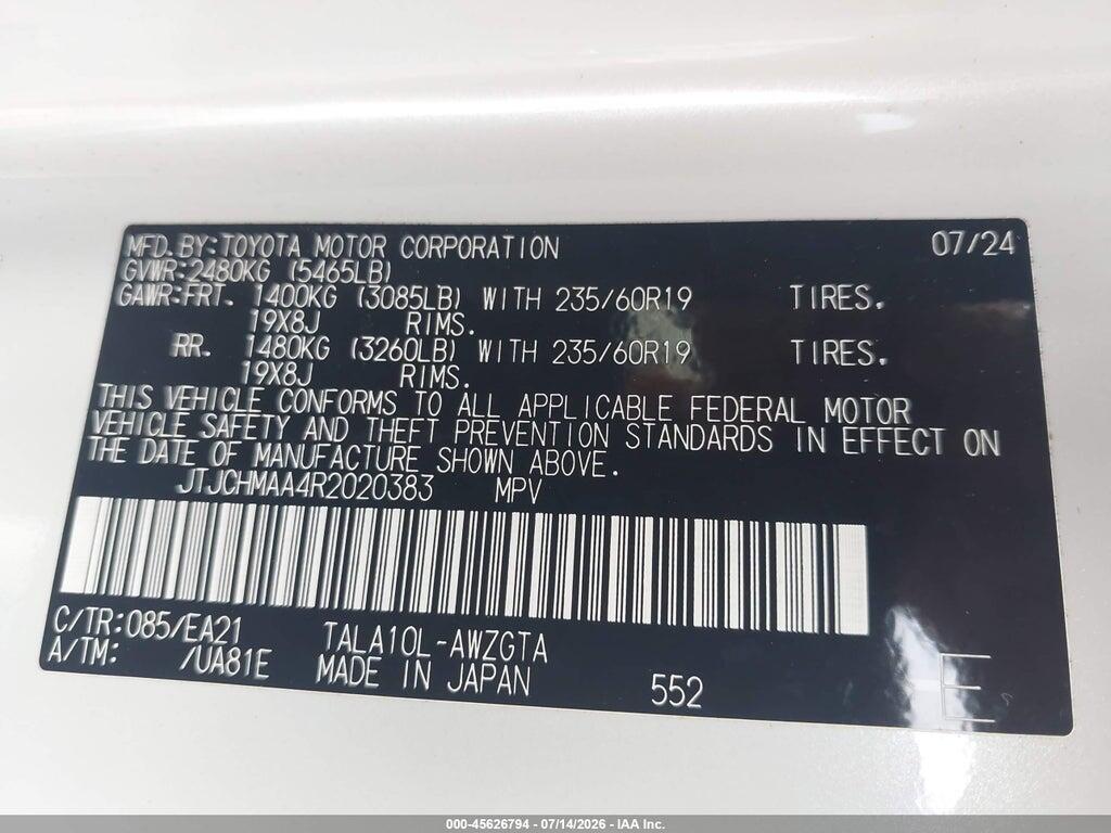 JTJCHMAA4R2020383 2024 LEXUS RX 350 photo no. 9