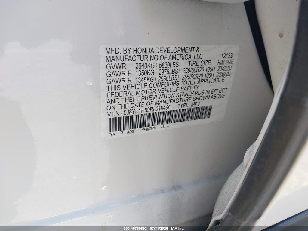 5J8YE1H89RL019468 2024 ACURA MDX photo no. 9