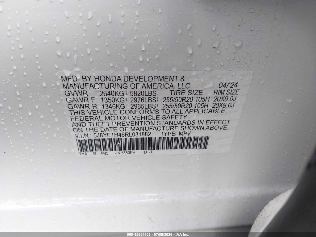 5J8YE1H46RL031882 2024 ACURA MDX photo no. 9