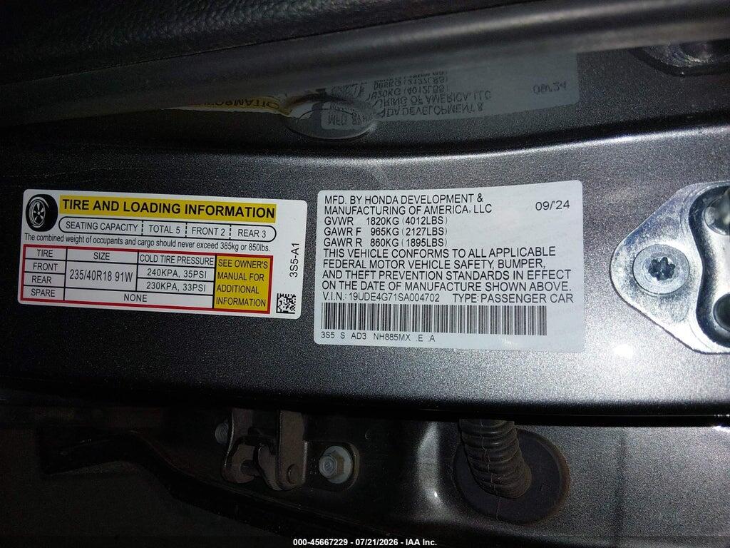 19UDE4G71SA004702 2025 ACURA INTEGRA photo no. 9