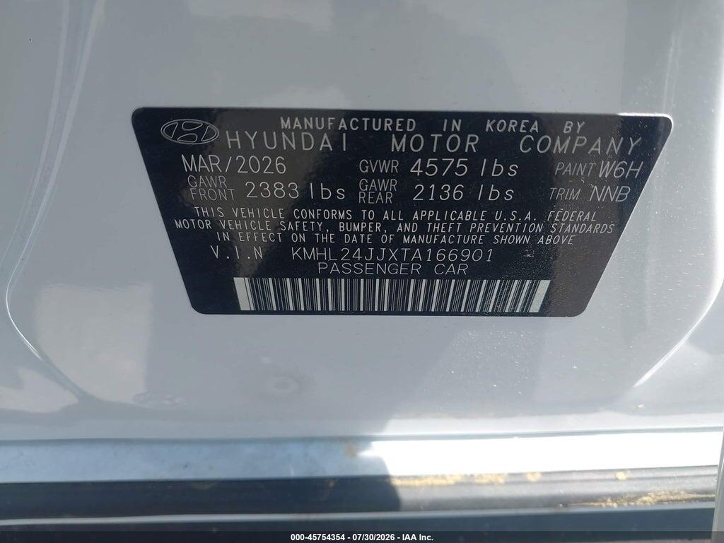 KMHL24JJXTA166901 2026 HYUNDAI SONATA HYBRID photo no. 9