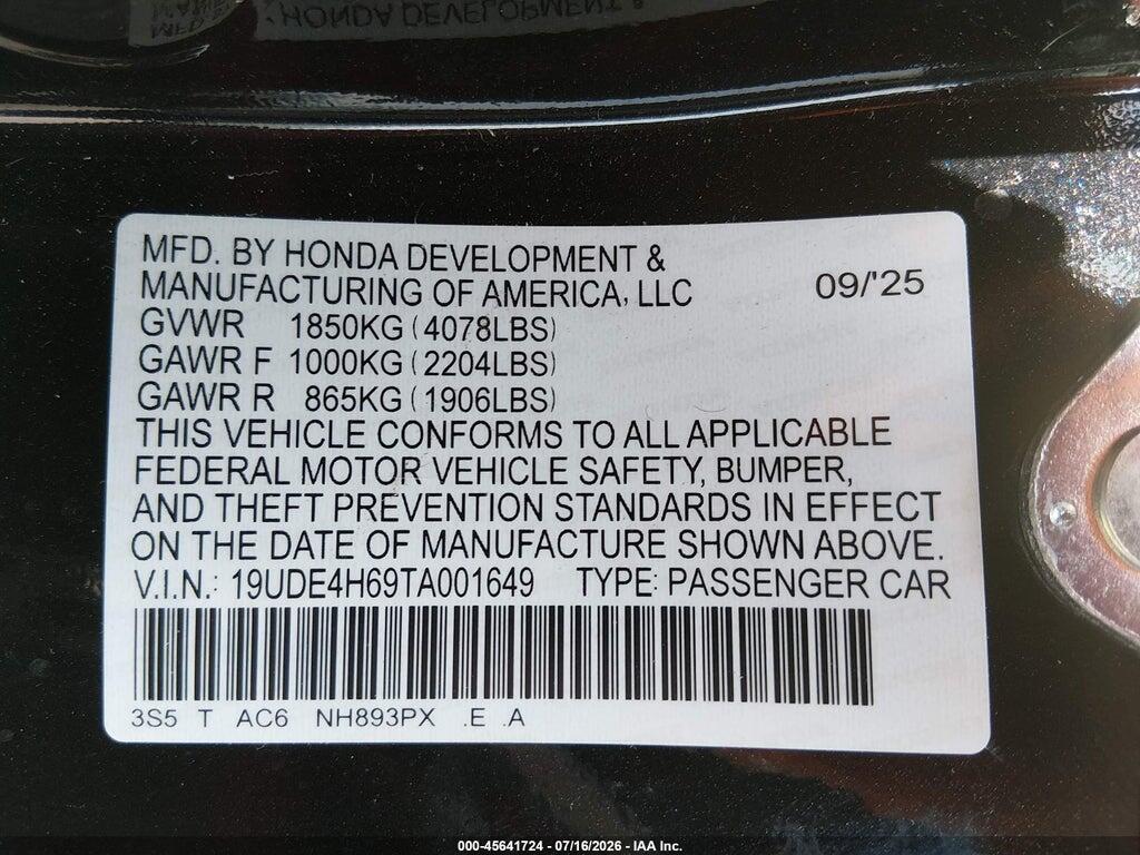19UDE4H69TA001649 2026 ACURA INTEGRA photo no. 9
