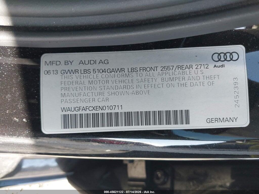 WAUGFAFCXEN010711 2014 AUDI A6 photo no. 9