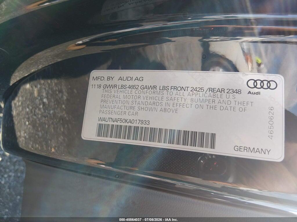 WAUTNAF50KA017933 2019 AUDI A5 photo no. 9
