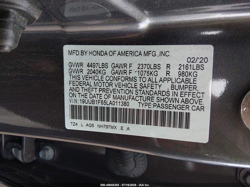 19UUB1F65LA011380 2020 ACURA TLX photo no. 9