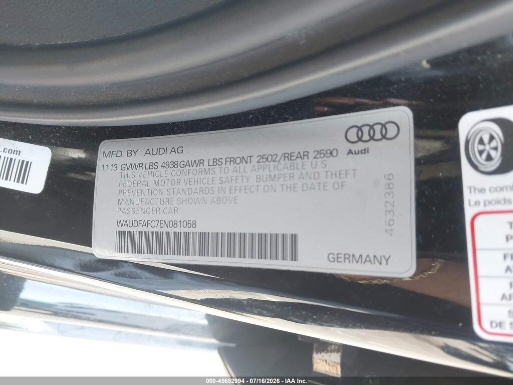 WAUDFAFC7EN081058 2014 AUDI A6 photo no. 9