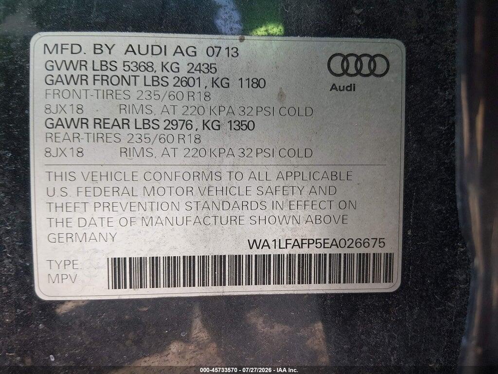 WA1LFAFP5EA026675 2014 AUDI Q5 photo no. 9