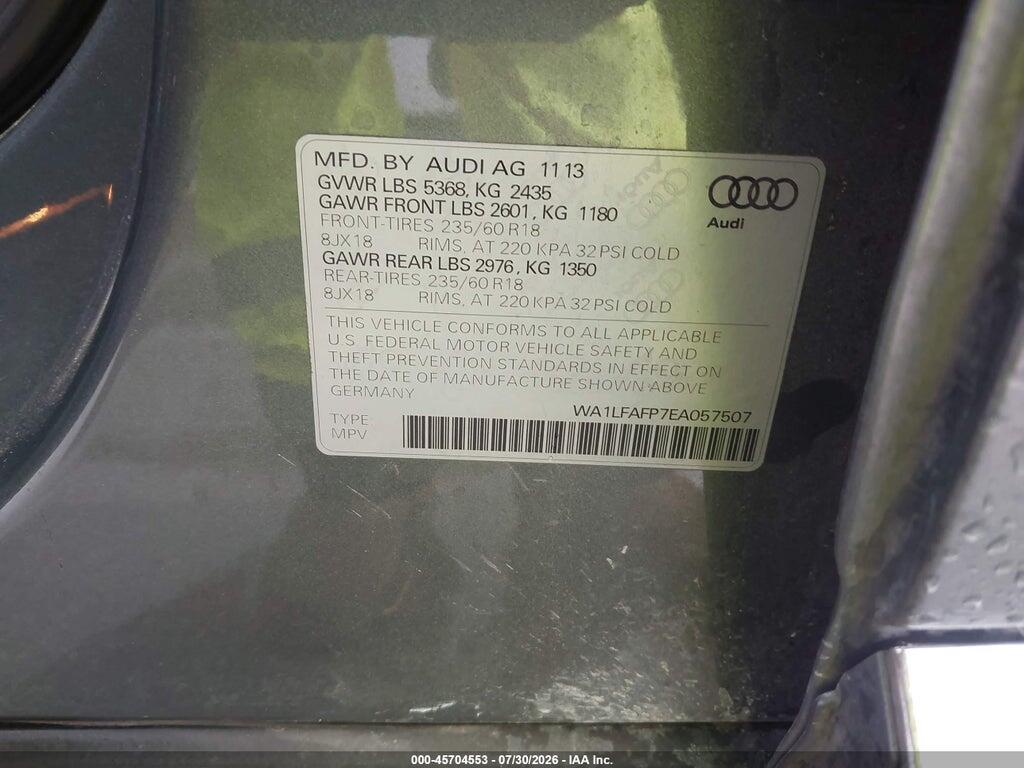 WA1LFAFP7EA057507 2014 AUDI Q5 photo no. 9