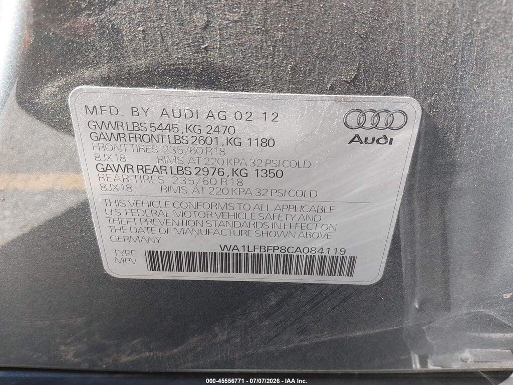 WA1LFBFP8CA084119 2012 AUDI Q5 photo no. 9